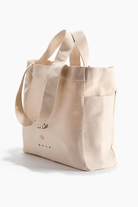 Large Printed Canvas Tote Bag