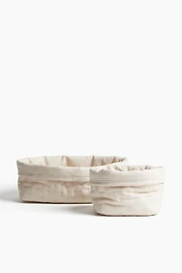 Lot de 2 paniers rangement matelassés