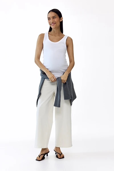 Jean large MAMA taille basse, à la cheville