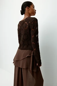 Chiffon Pants with Layered Skirt