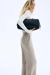 Straight-Leg Creased Pants