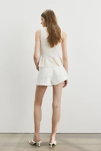 Frayed Denim Shorts