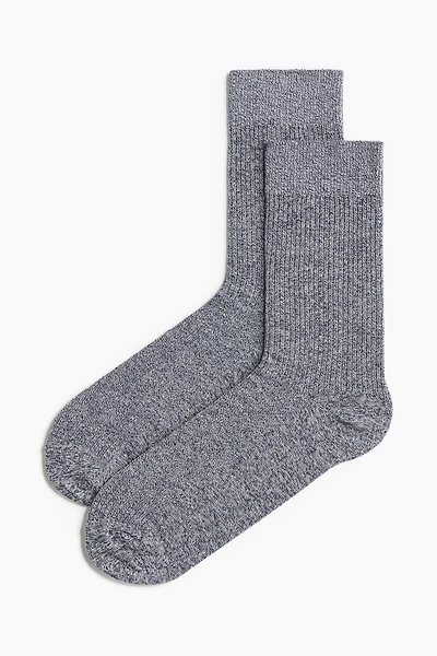 Rib-Knit Socks