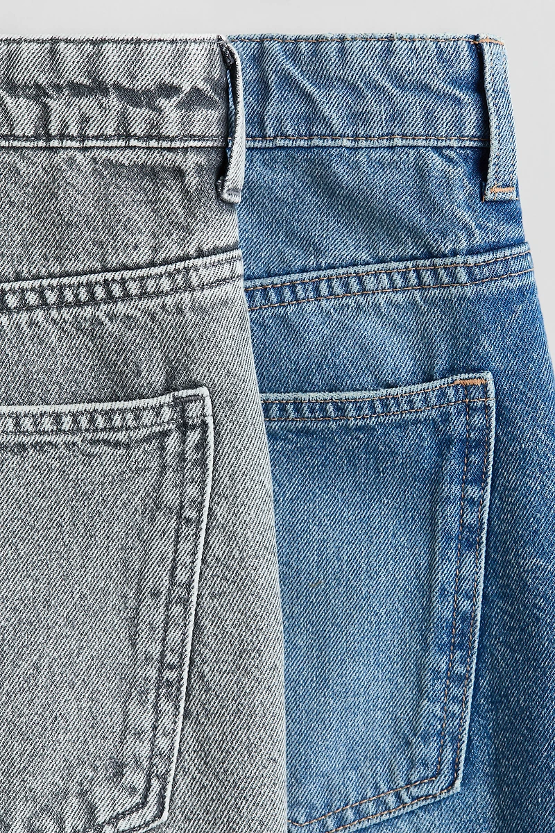 2-Pack Baggy Denim Shorts