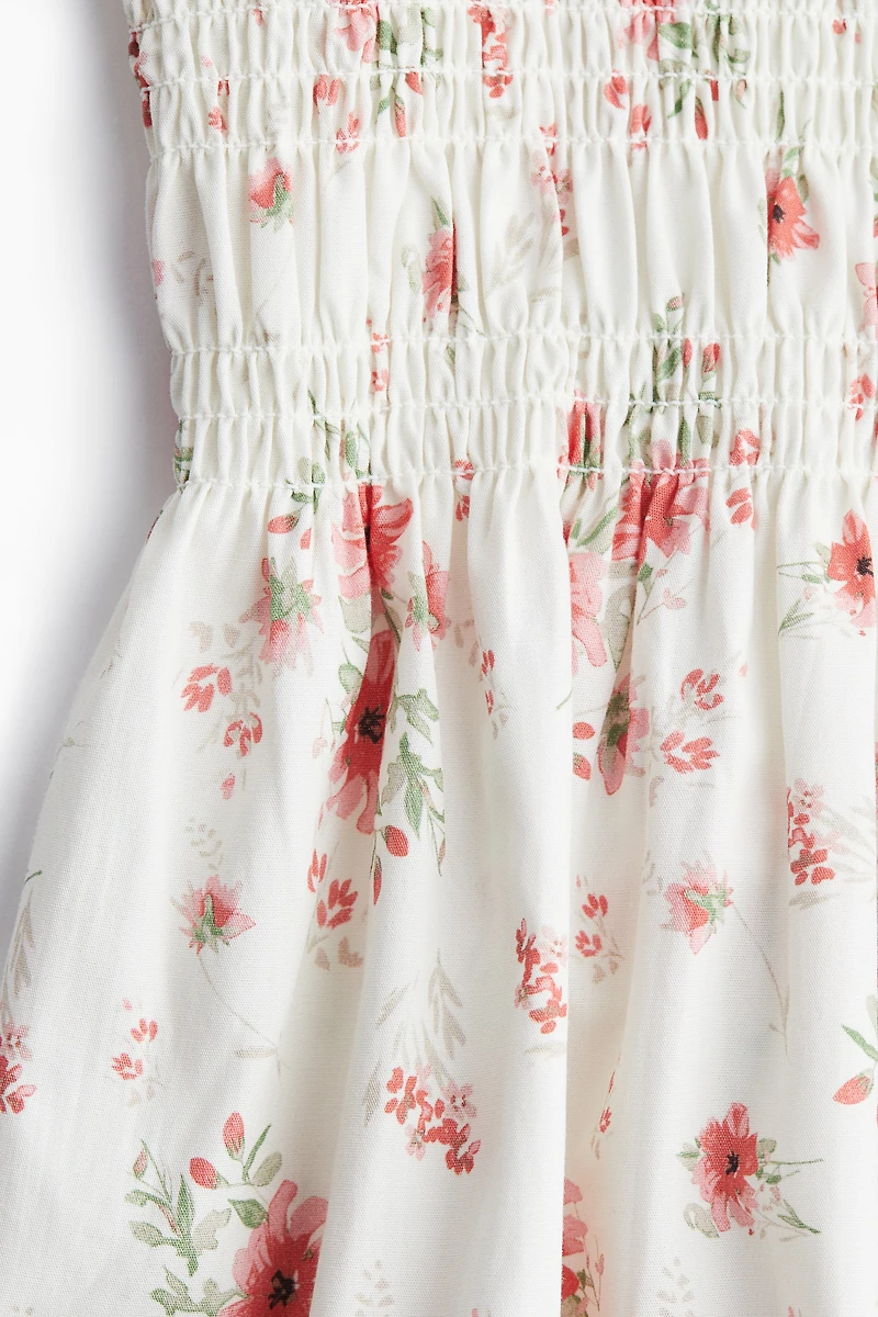 Smocked Poplin Dress