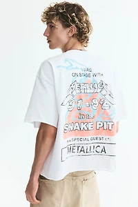 T-shirt imprimé ample en coton