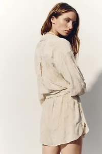 Embroidered Viscose Resort Shirt
