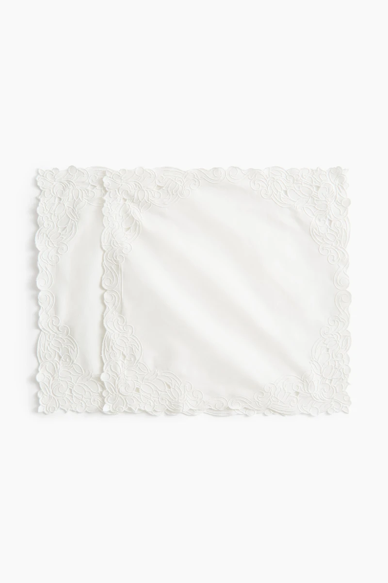 2-Pack Embroidered-Detail Napkins