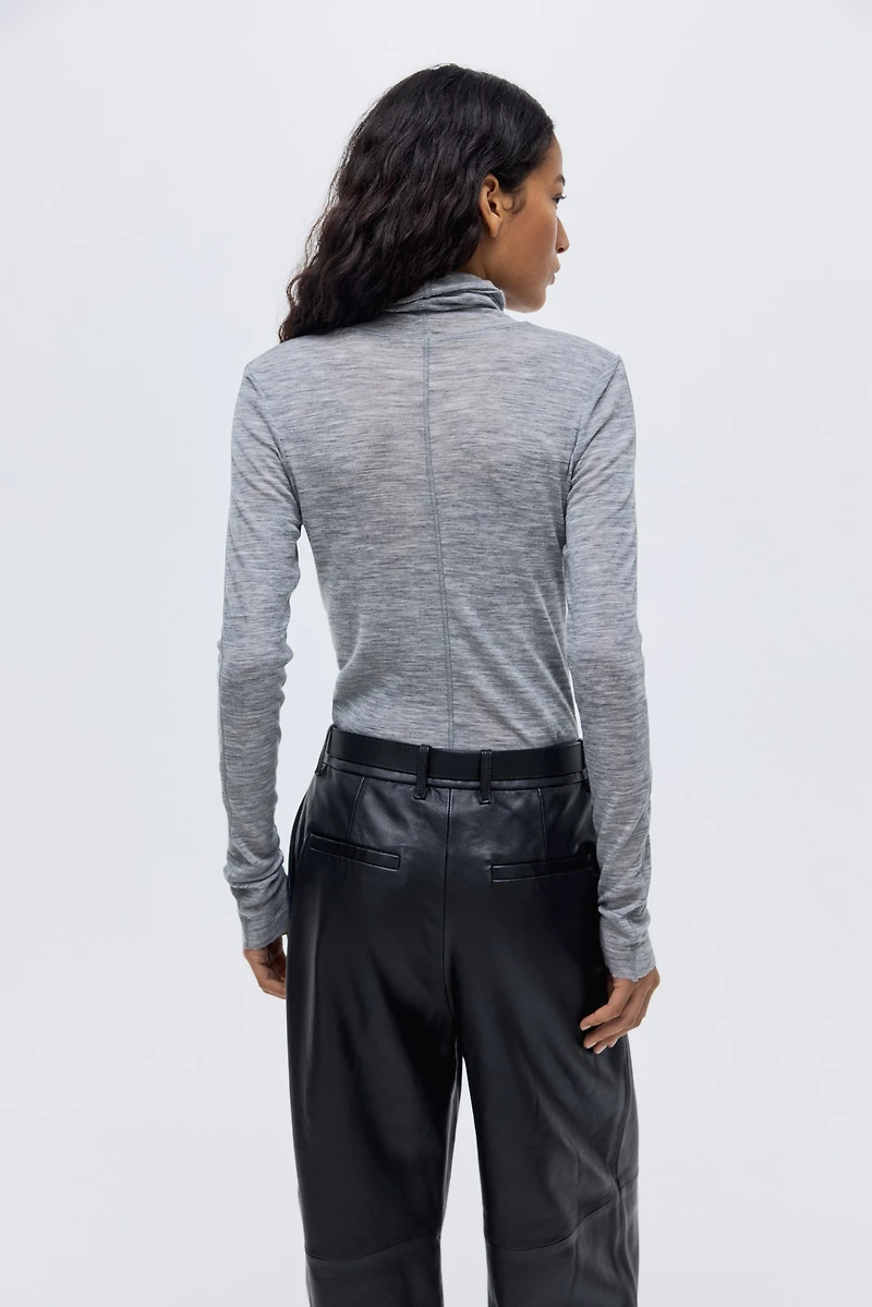 Wool Turtleneck Top