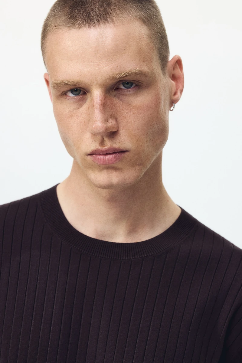 Slim-Fit Knit T-Shirt