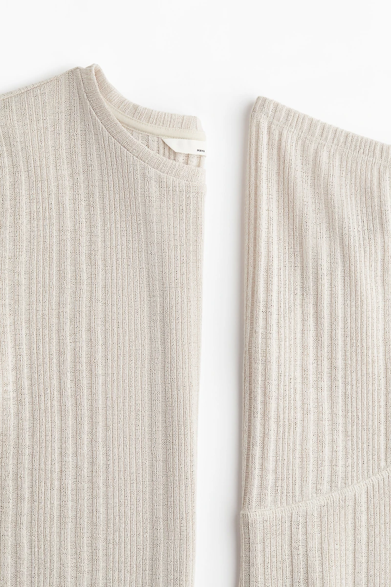 Ensemble 2 pièces MAMA en tricot côtelé