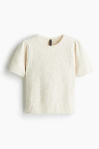 Pointelle-Knit Top