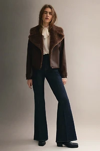 Biker Jacket with Teddy Fleece Collar