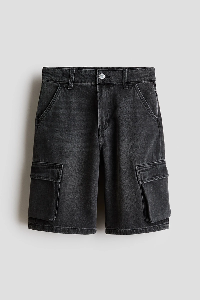 Denim Cargo Shorts