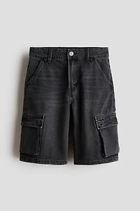 Denim Cargo Shorts