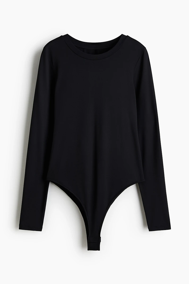 Long-Sleeved Microfiber Bodysuit