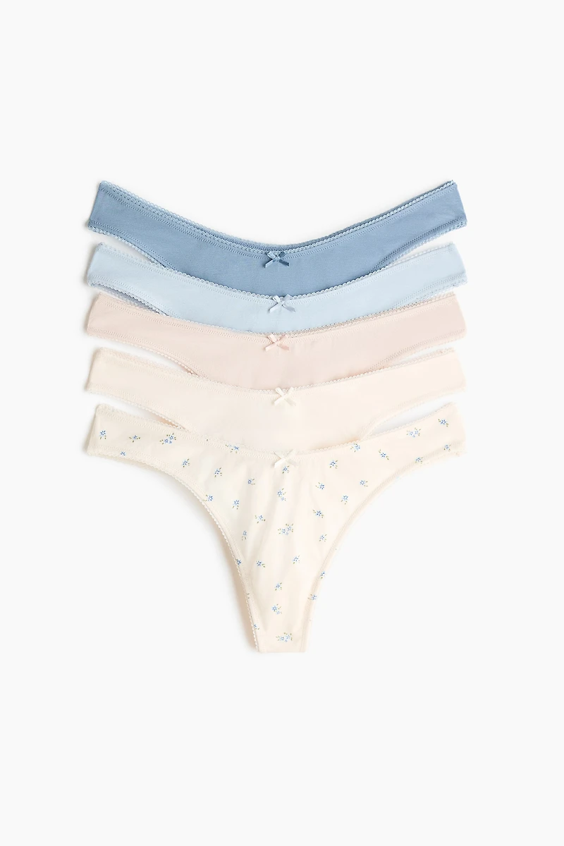 5-pack Cotton Thong Briefs