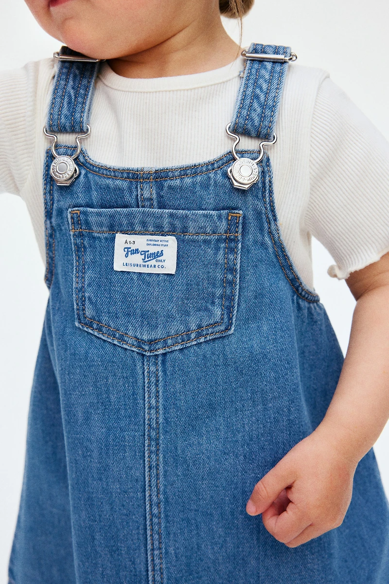 2-Piece Overall Dress and Top Set