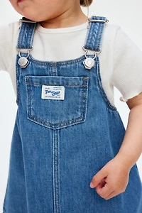 2-Piece Overall Dress and Top Set