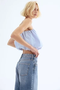 Bubble-Hem Strappy Top