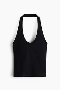 Ribbed Halterneck Top