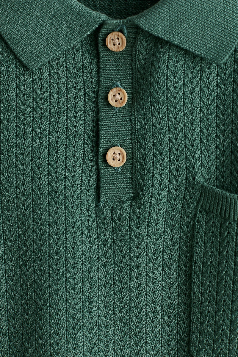 Knit Cotton Polo Shirt