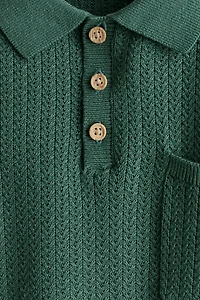 Knit Cotton Polo Shirt