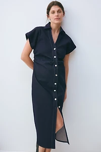 MAMA Robe à manches courtes en denim