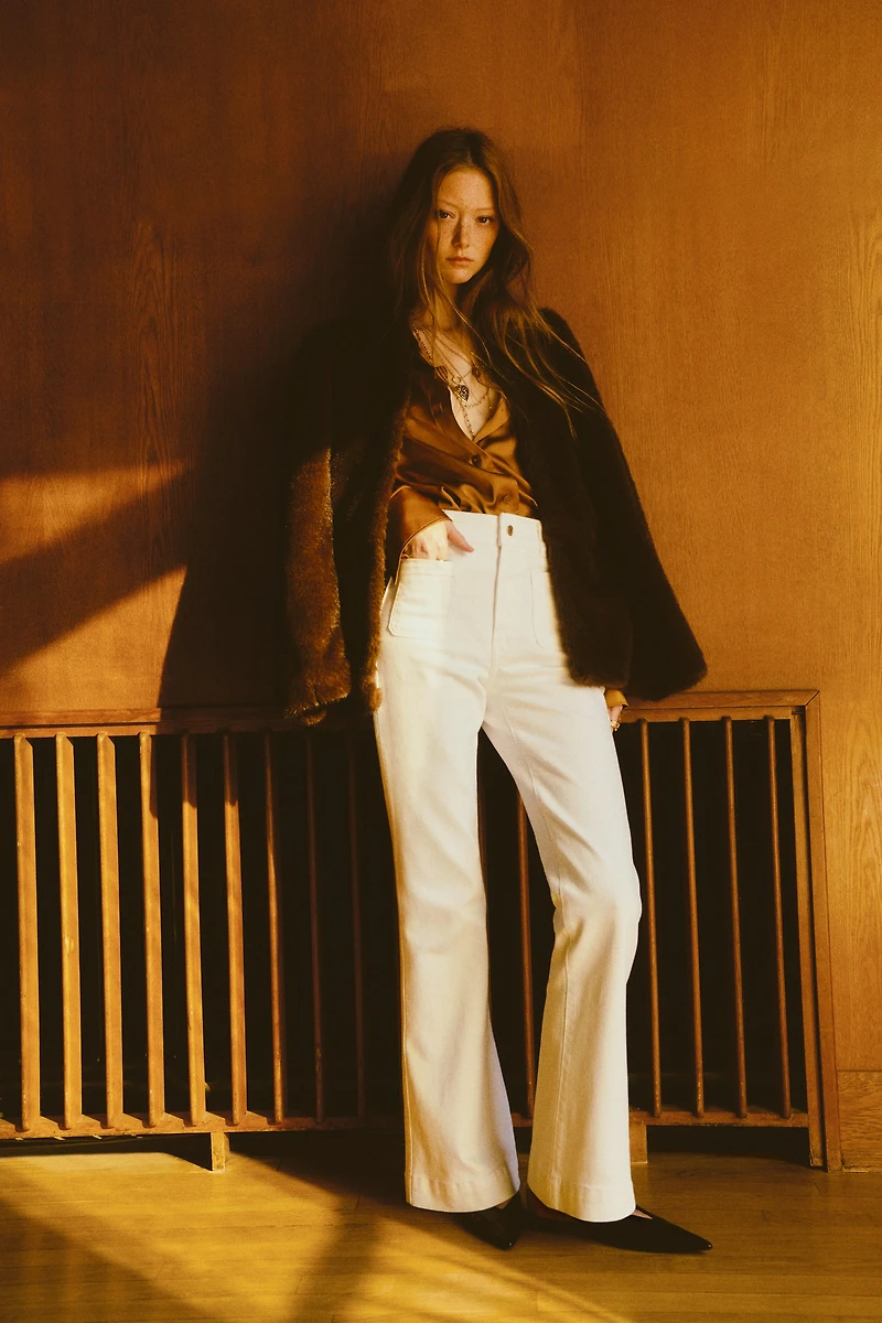 Jean évasé taille haute