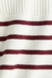 Purl-Knit Boat-Neck Sweater