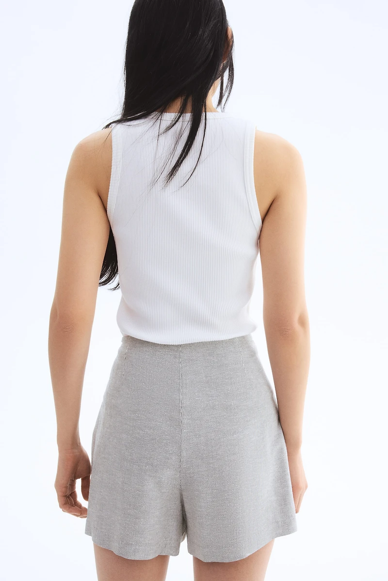 Linen-Blend Skort