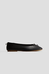 Bow-Detail Ballet Shoes