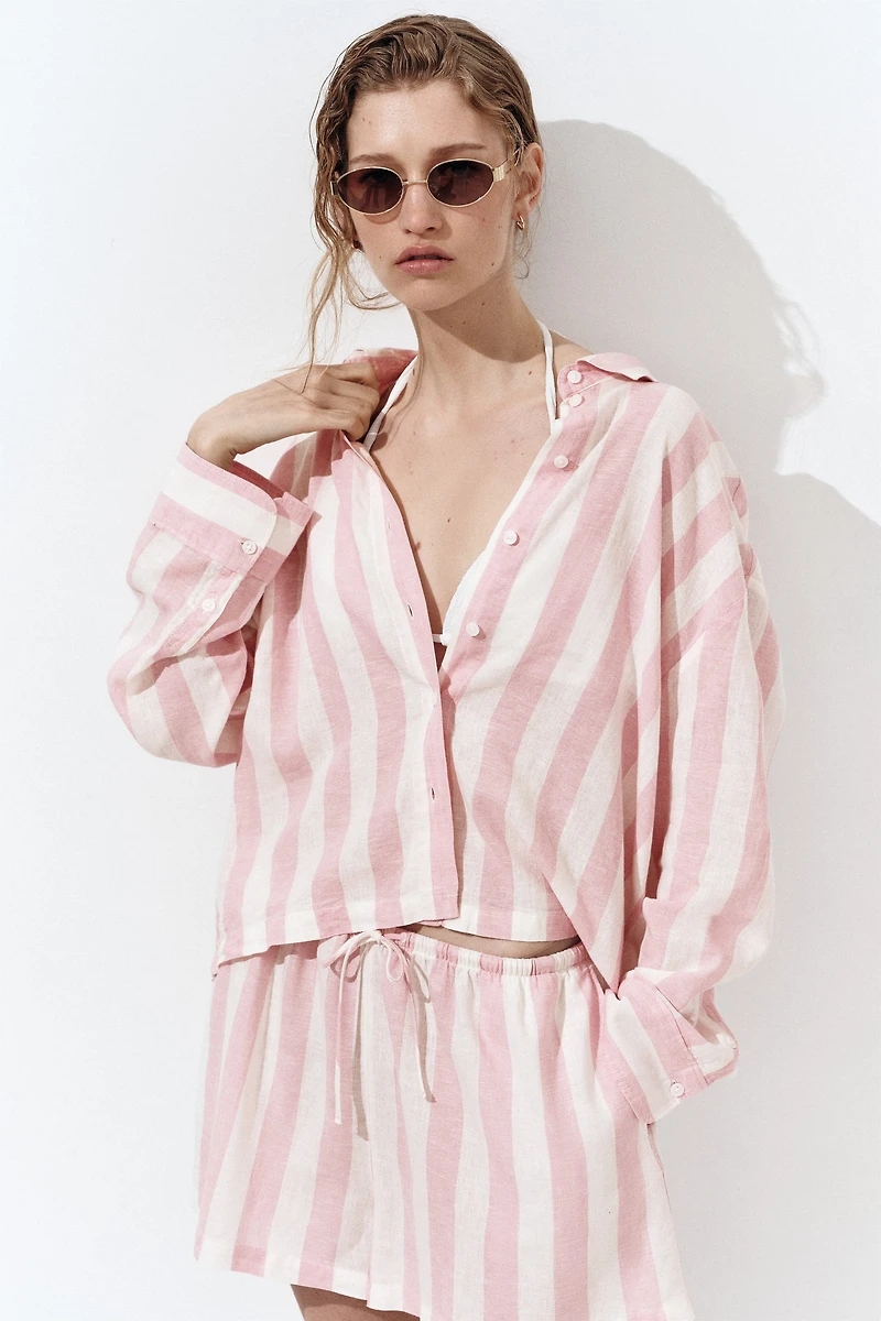 Linen-Blend Shirt