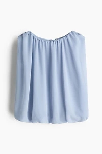 Draped Bubble-Hem Top