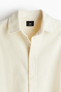 Chemise ample en velours côtelé