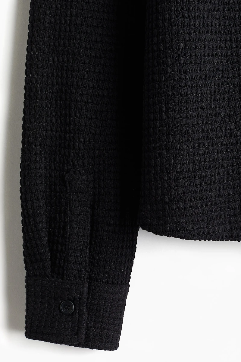 Regular Fit Waffled Shirt