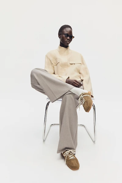 Suede Sneaker-Style Mules