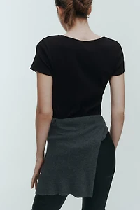 Ribbed Cotton T-Shirt