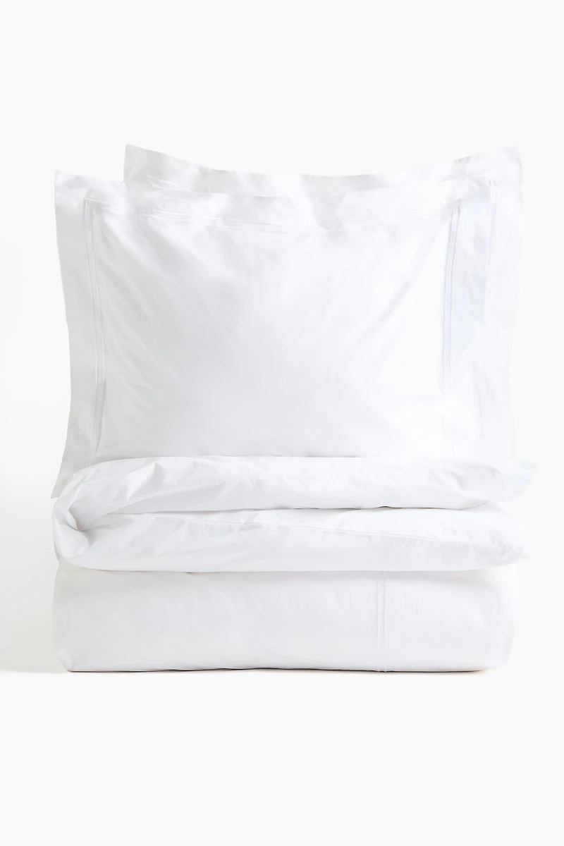 Cotton Percale King/Queen Duvet Cover Set