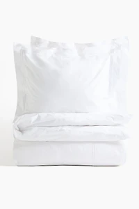 Cotton Percale King/Queen Duvet Cover Set