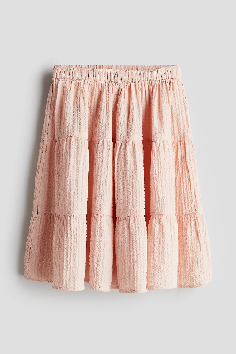 Tiered Seersucker Skirt