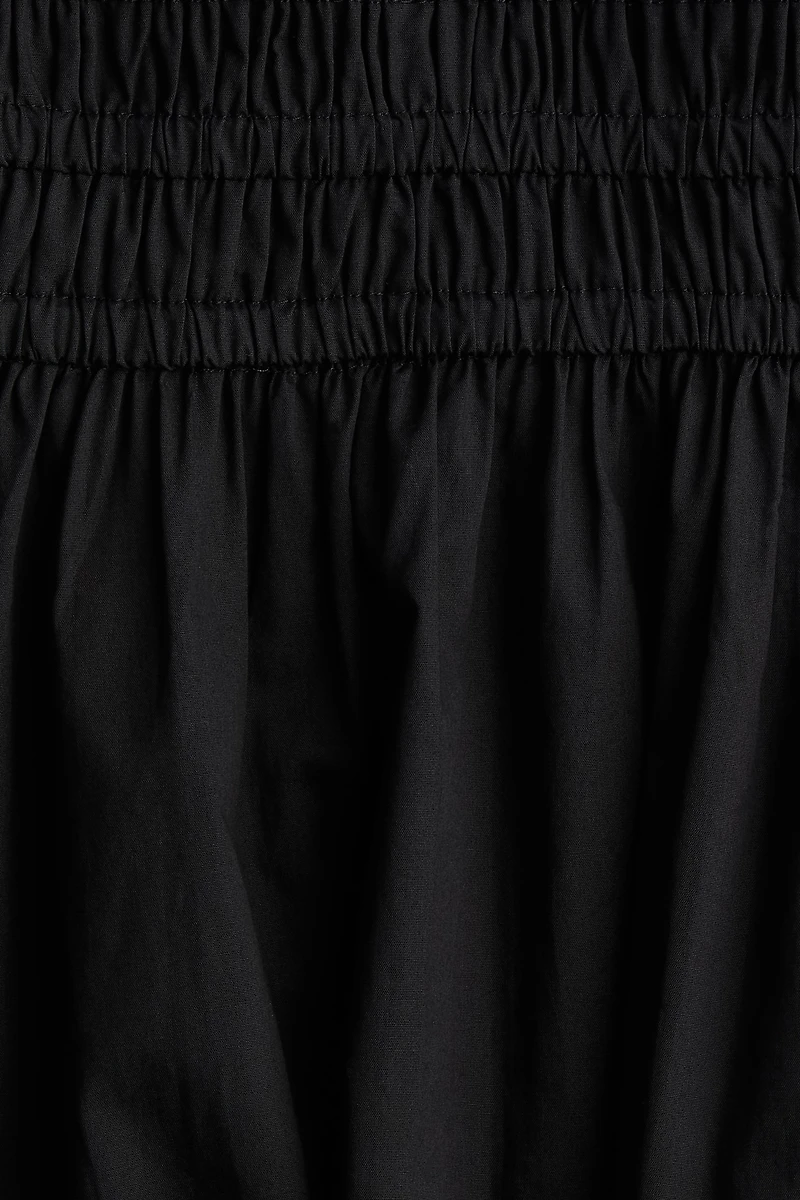 Cotton Dress with Smocked Waist