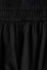Cotton Dress with Smocked Waist