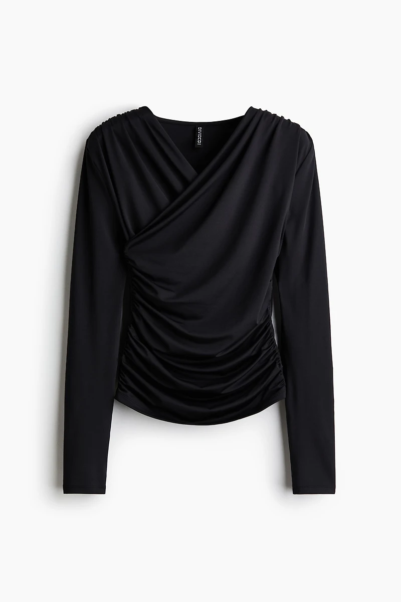Haut en jersey à effet drapé