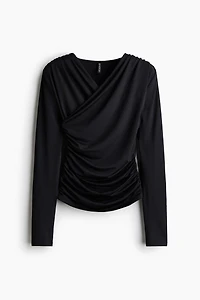Haut en jersey à effet drapé