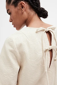 Tie-Detail Denim Dress