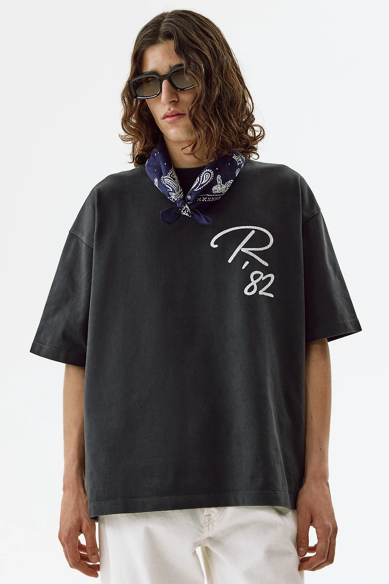Oversized Printed Cotton T-Shirt
