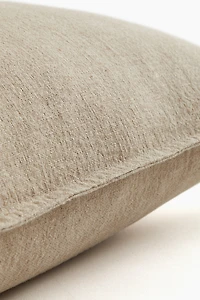 Housse de coussin en lin mélangé