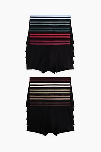 Lot de 10 caleçons boxeurs courts en coton