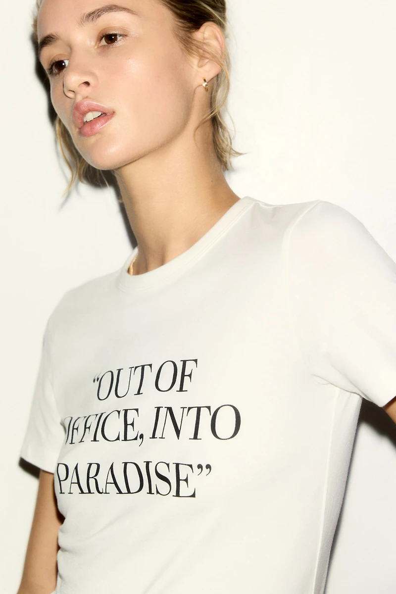 Printed Viscose-Blend T-Shirt